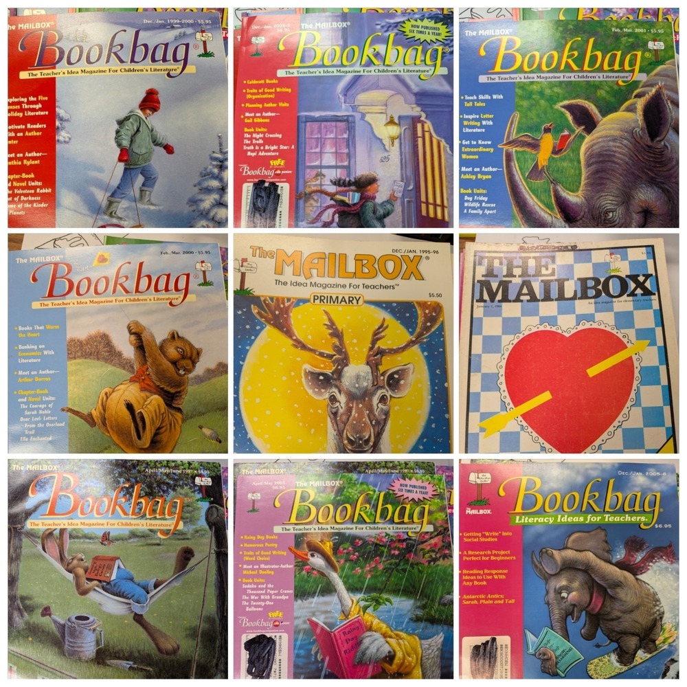 The Mailbox Bookbag The Teacher's Idea Magazine for Childrens LIt.‎ lot of 9